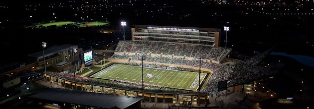Apogee UNT opening football game editorial aerials Apogee UNT opening football game editorial aerials